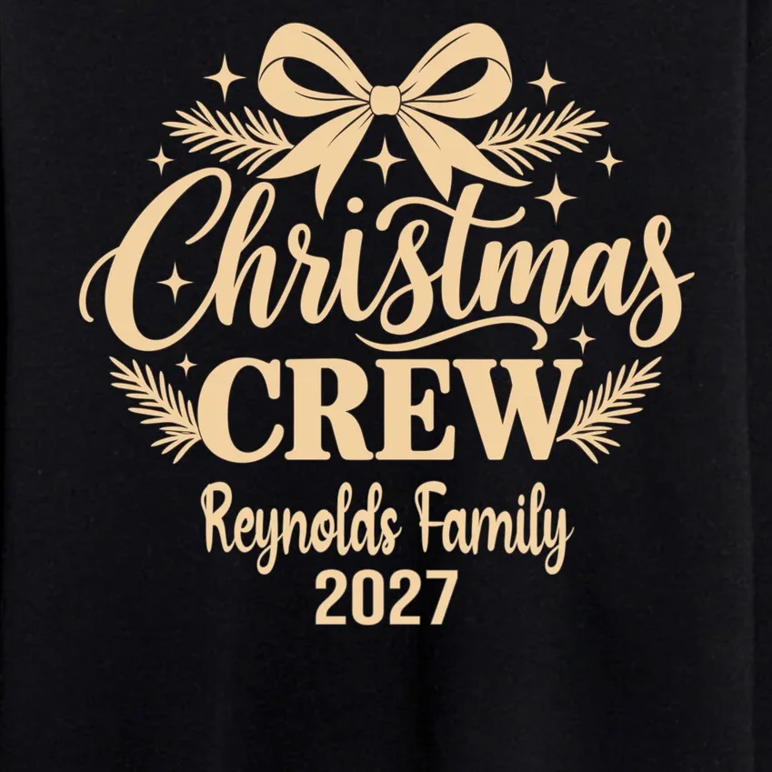 Christmas Crew Family Holiday Gathering - Custom Family Name Men's Sweatsuit - Front - Close-up