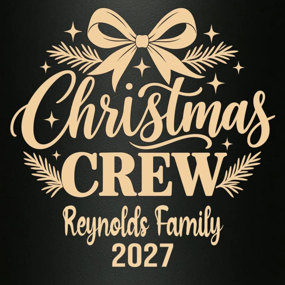 Christmas Crew Family Holiday Gathering - Custom Family Name 20oz Tumbler - Front - Close-up