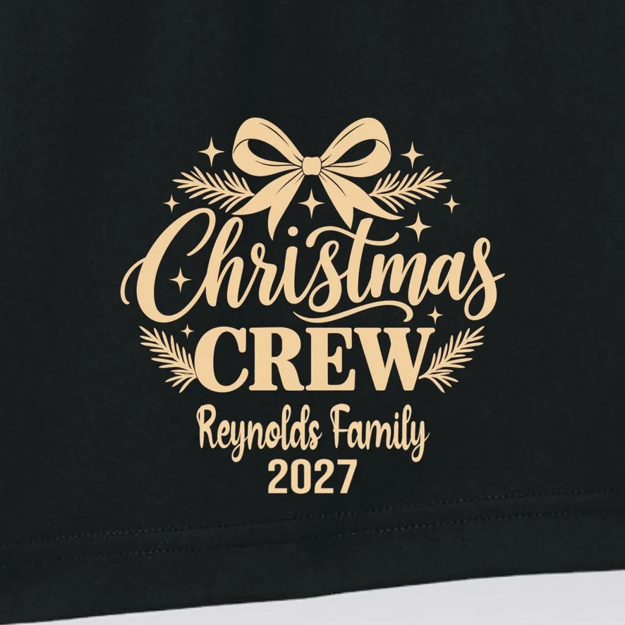 Christmas Crew Family Holiday Gathering - Custom Family Name Men's Shorts - Front - Close-up