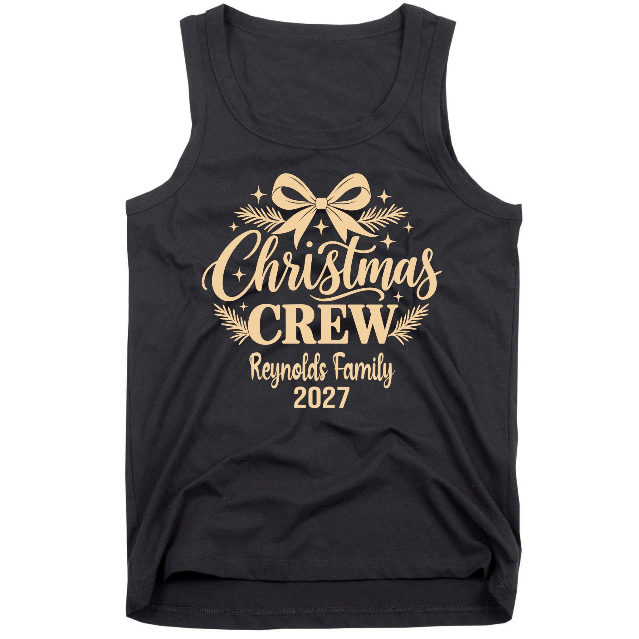 Christmas Crew Family Holiday Gathering - Custom Family Name Men's Tank Top Front