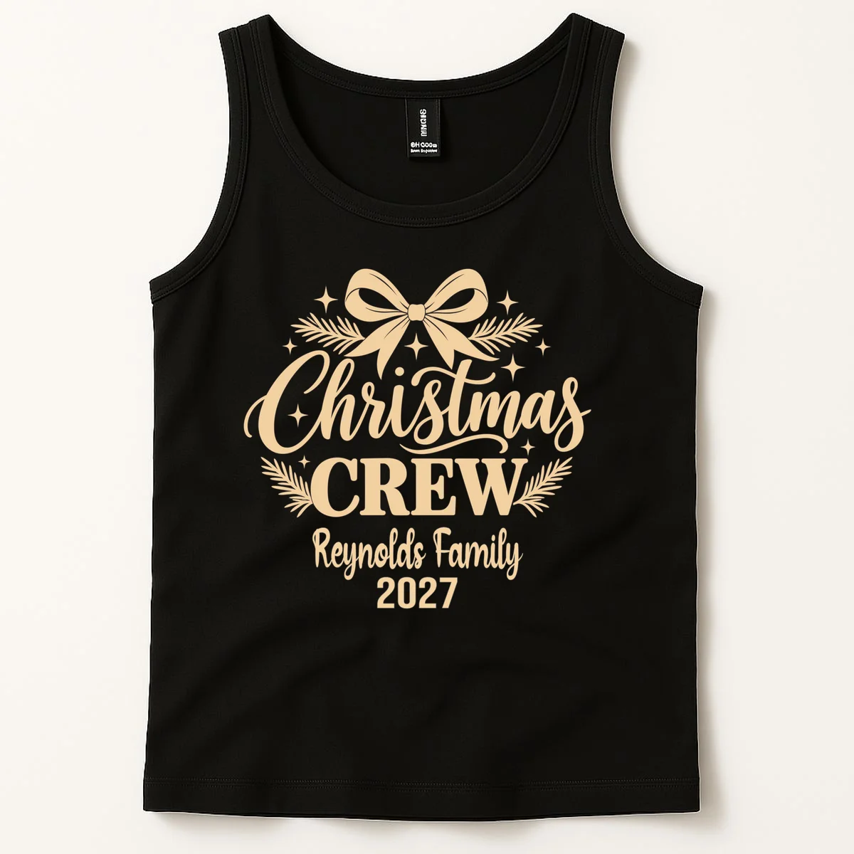 Christmas Crew Family Holiday Gathering - Custom Family Name Men's Tank Top - Front 1