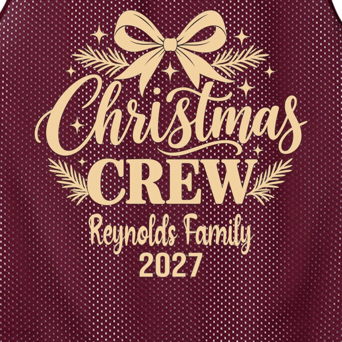 Christmas Crew Family Holiday Gathering - Custom Family Name Men's Basketball Jersey - Front - Close-up