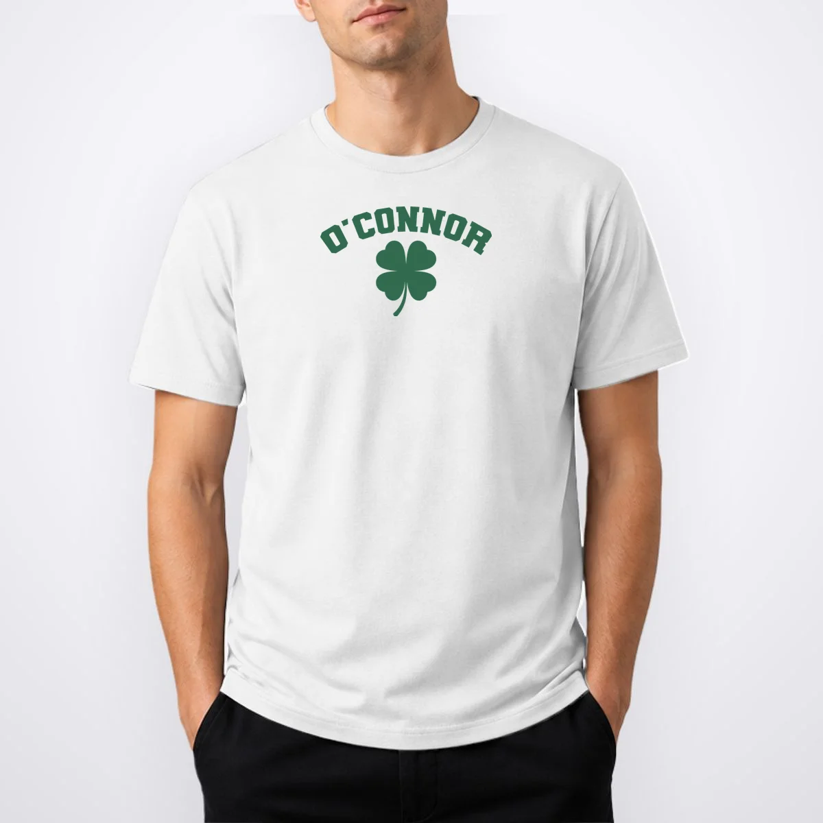 Cute Custom Name St Patricks Day Clover T-Shirt - Front 1