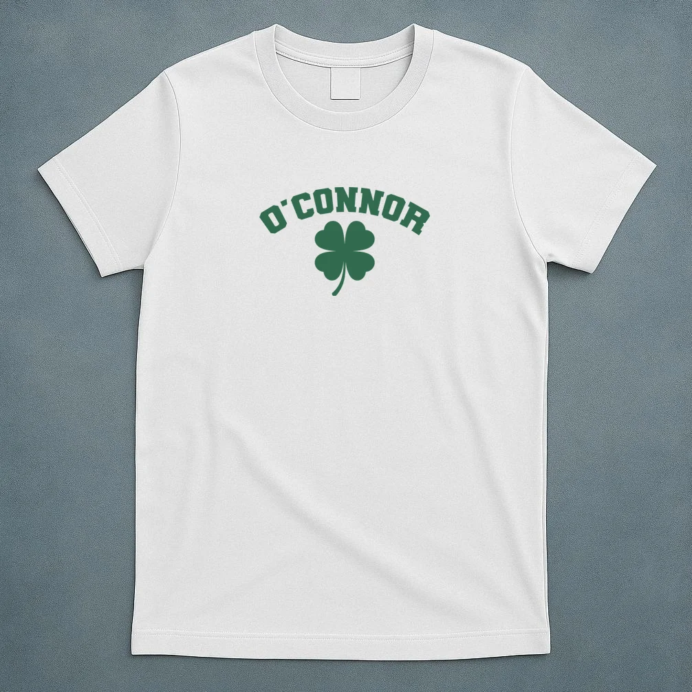 Cute Custom Name St Patricks Day Clover T-Shirt - Front 5