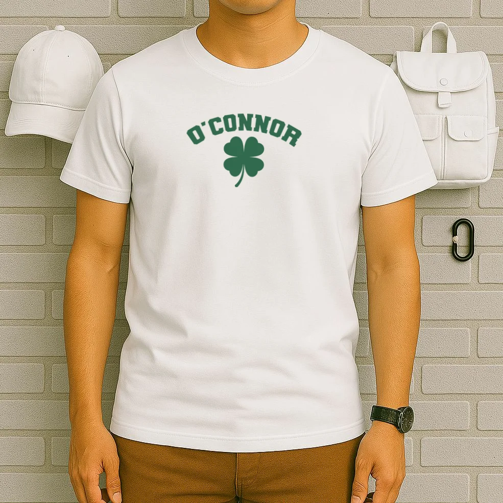 Cute Custom Name St Patricks Day Clover T-Shirt - Front 6