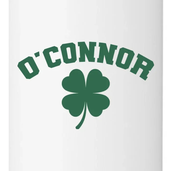 Cute Custom Name St Patricks Day Clover 24oz Water Bottle - Front - Close-up