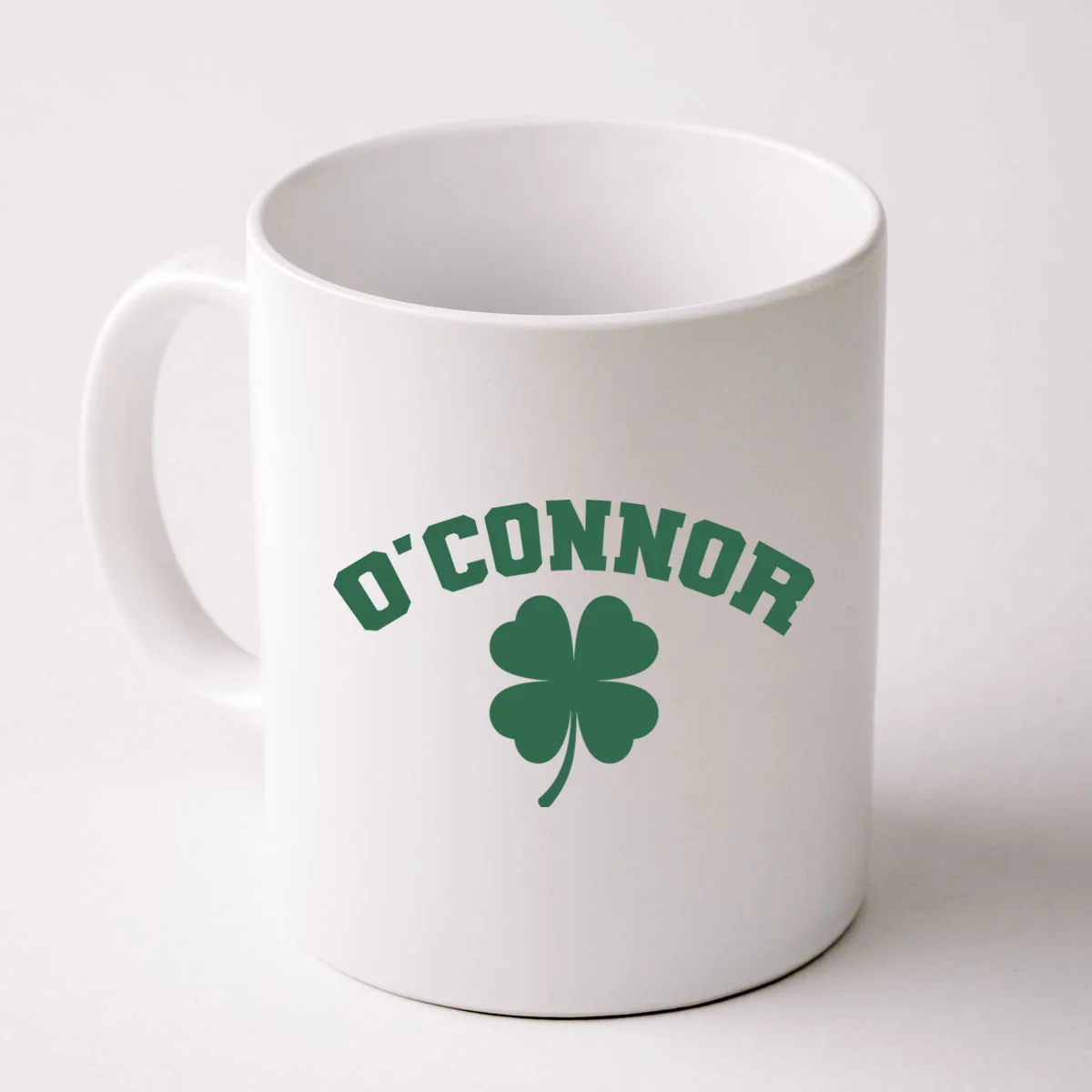 Cute Custom Name St Patricks Day Clover Coffee Mug - Front