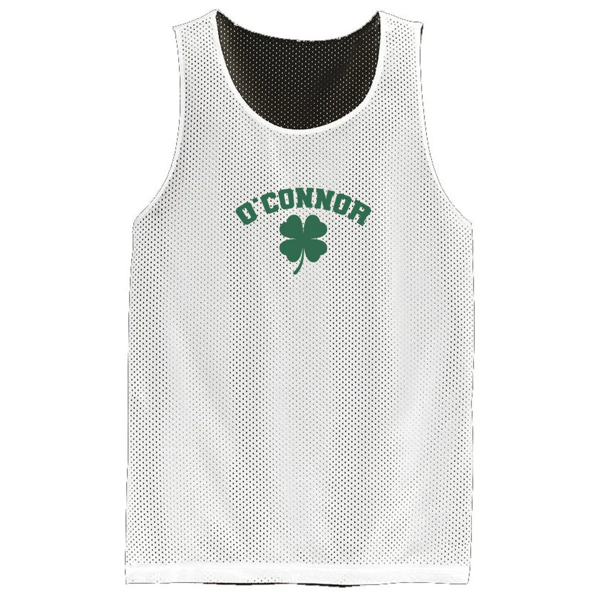 Cute Custom Name St Patricks Day Clover Men's Basketball Jersey - Front