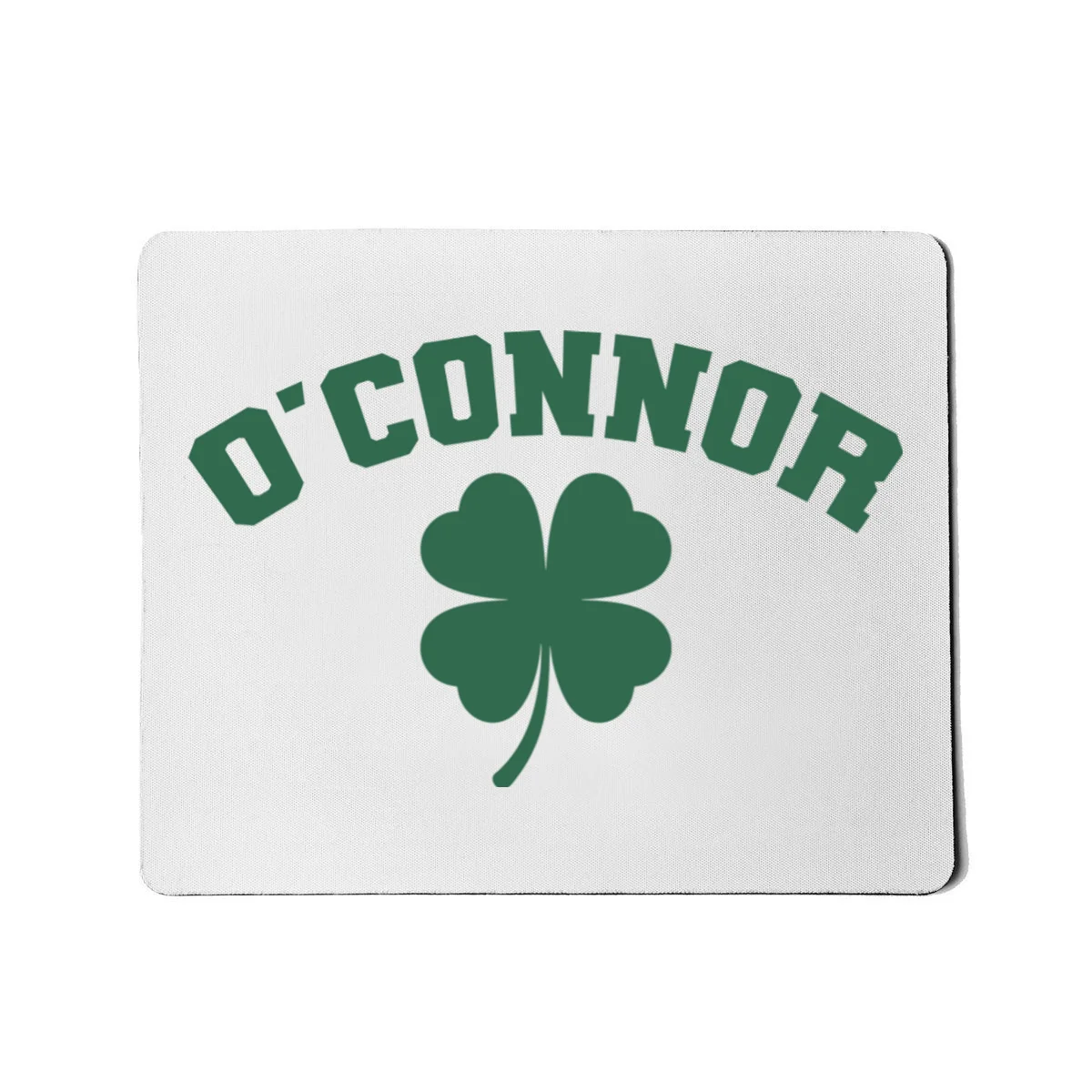 Cute Custom Name St Patricks Day Clover Mouse Pad - Front