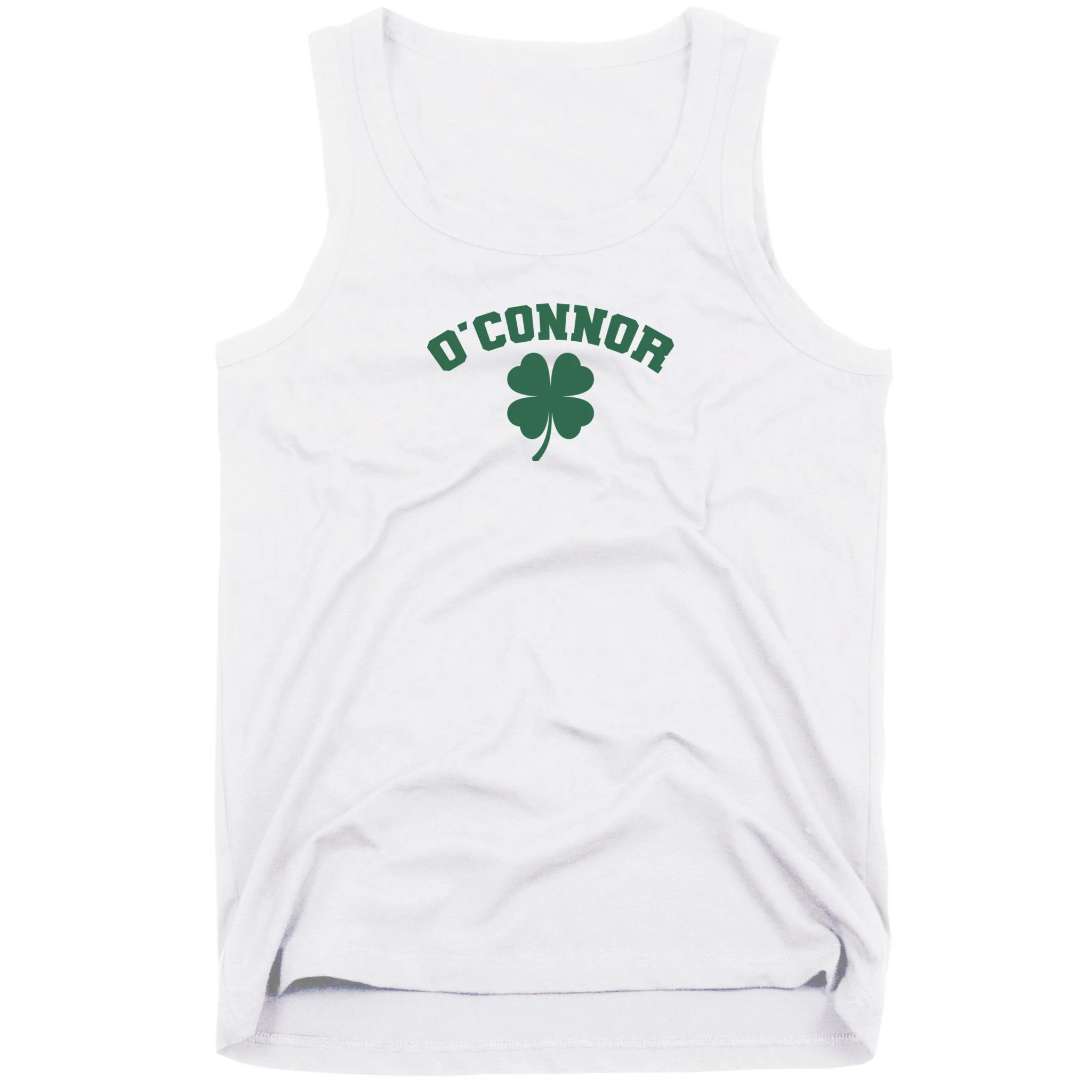 Cute Custom Name St Patricks Day Clover Tank Top Front