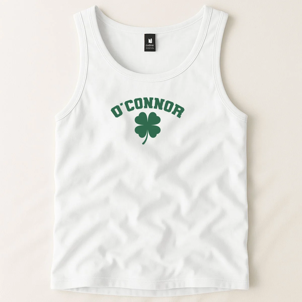 Cute Custom Name St Patricks Day Clover Tank Top - Front 1