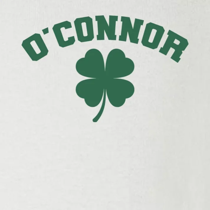 Cute Custom Name St Patricks Day Clover Toddler Long Sleeve Shirt - Front - Close-up