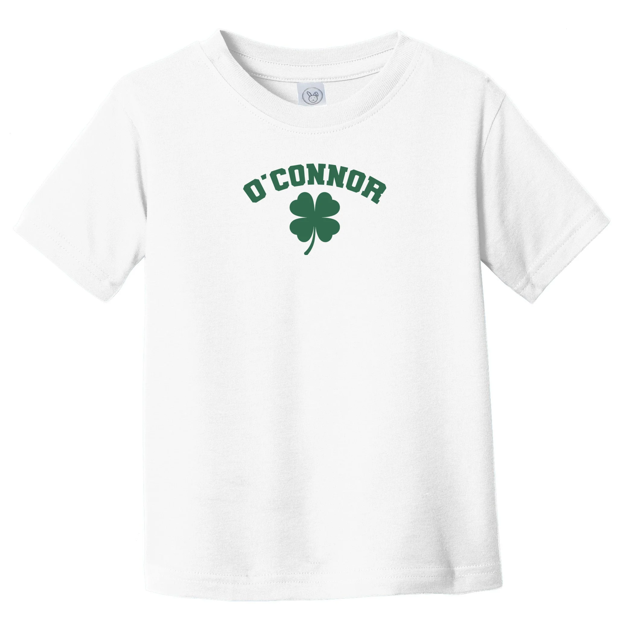 Cute Custom Name St Patricks Day Clover Toddler T-Shirt - Front