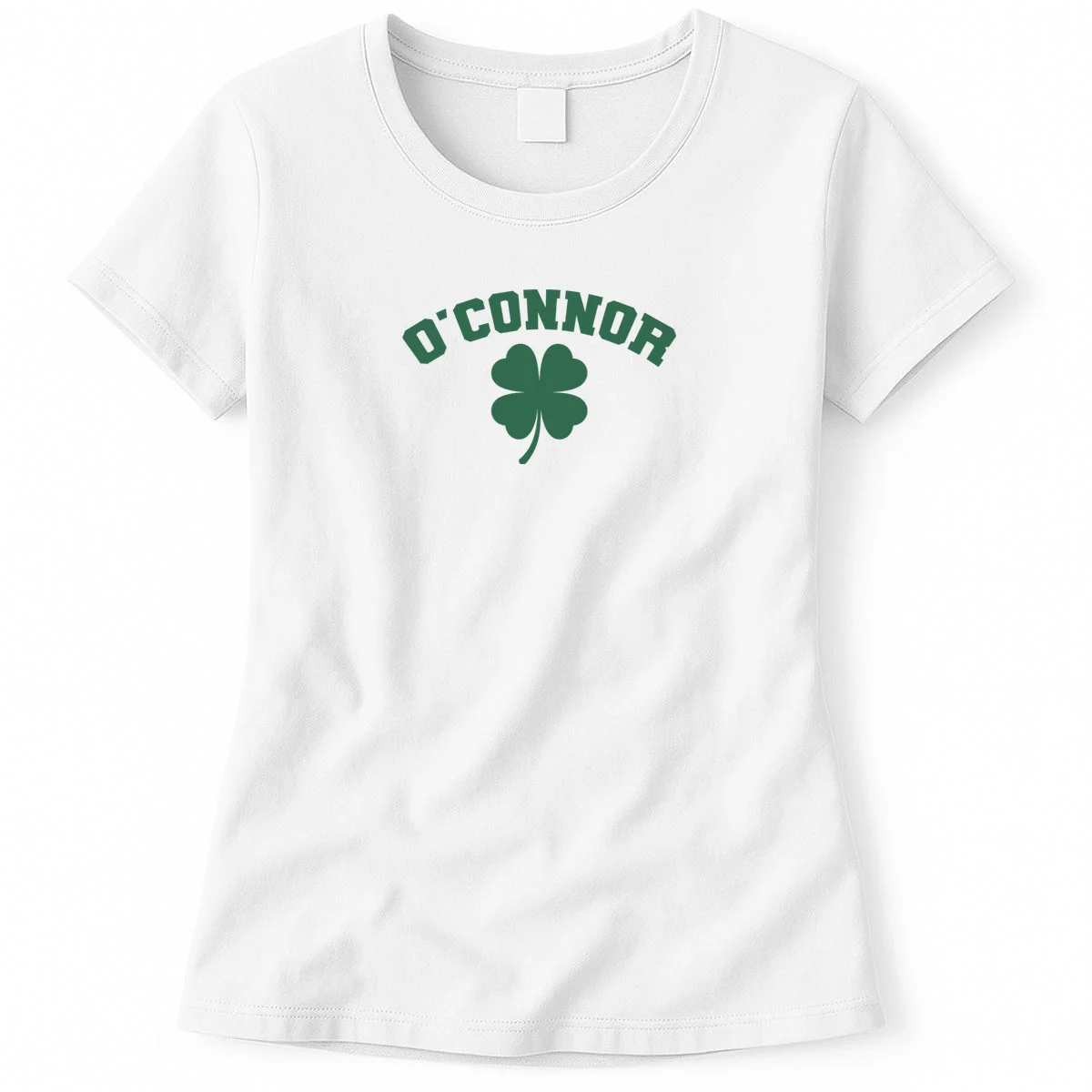 Cute Custom Name St Patricks Day Clover Women's T-Shirt - Front