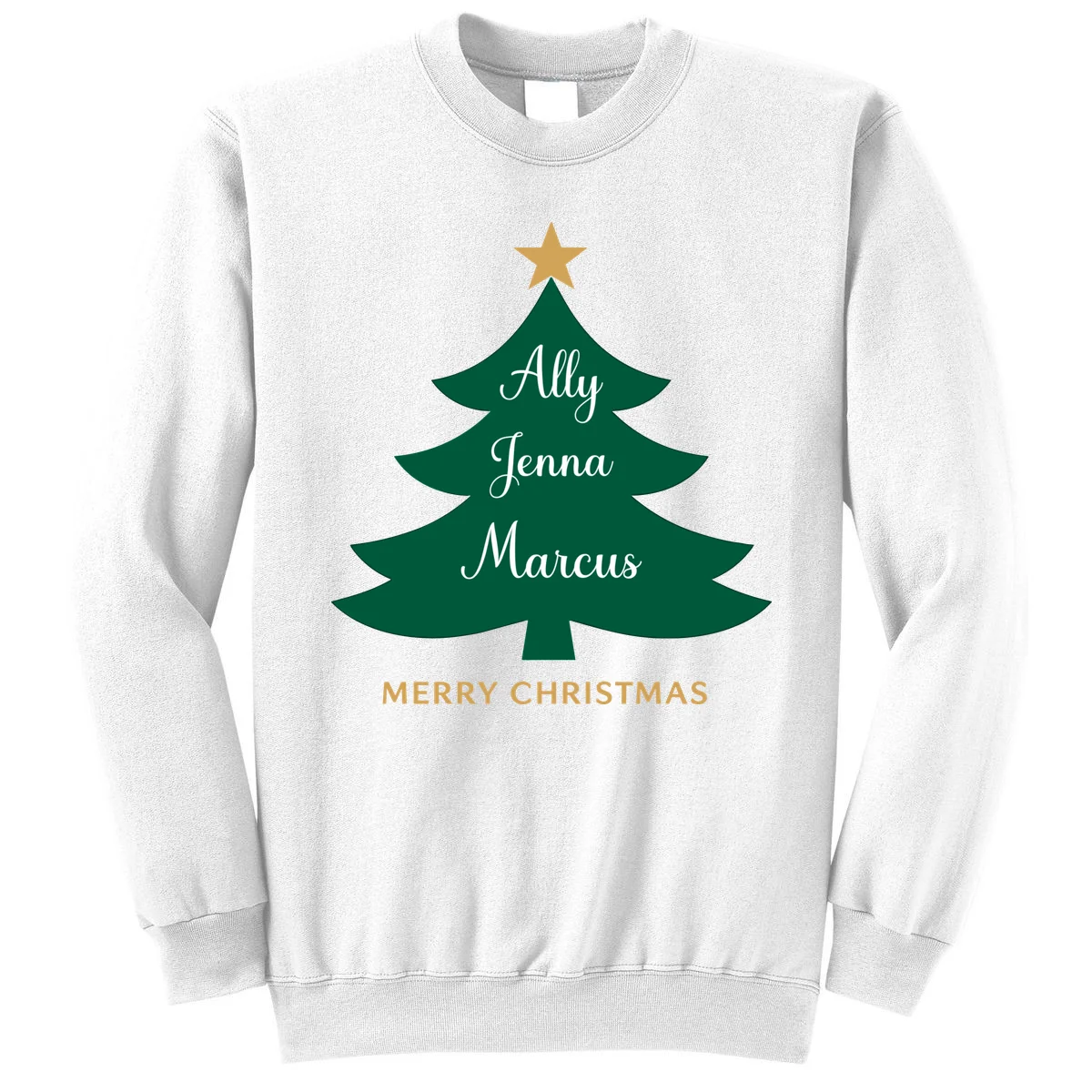 Custom Name Christmas Tree Sweatshirt - Front