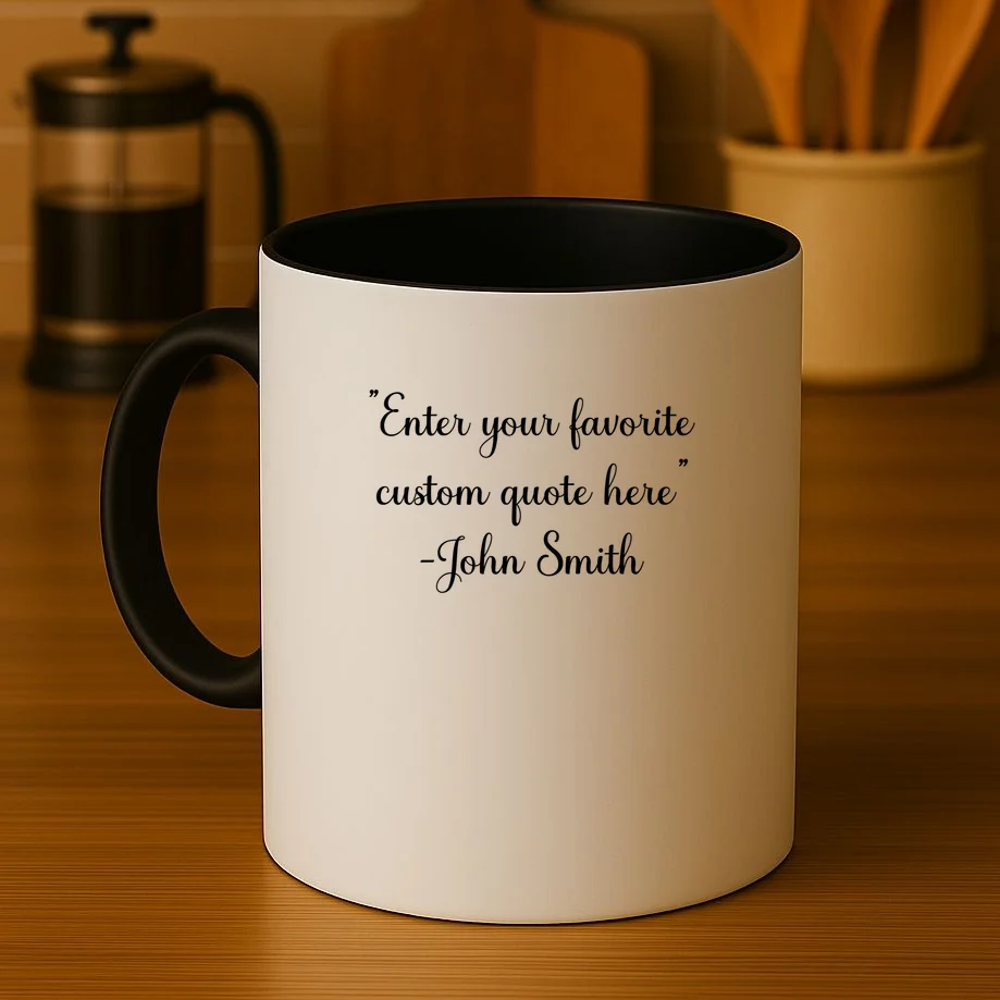 Custom Quote Coffee Mug - Front 3