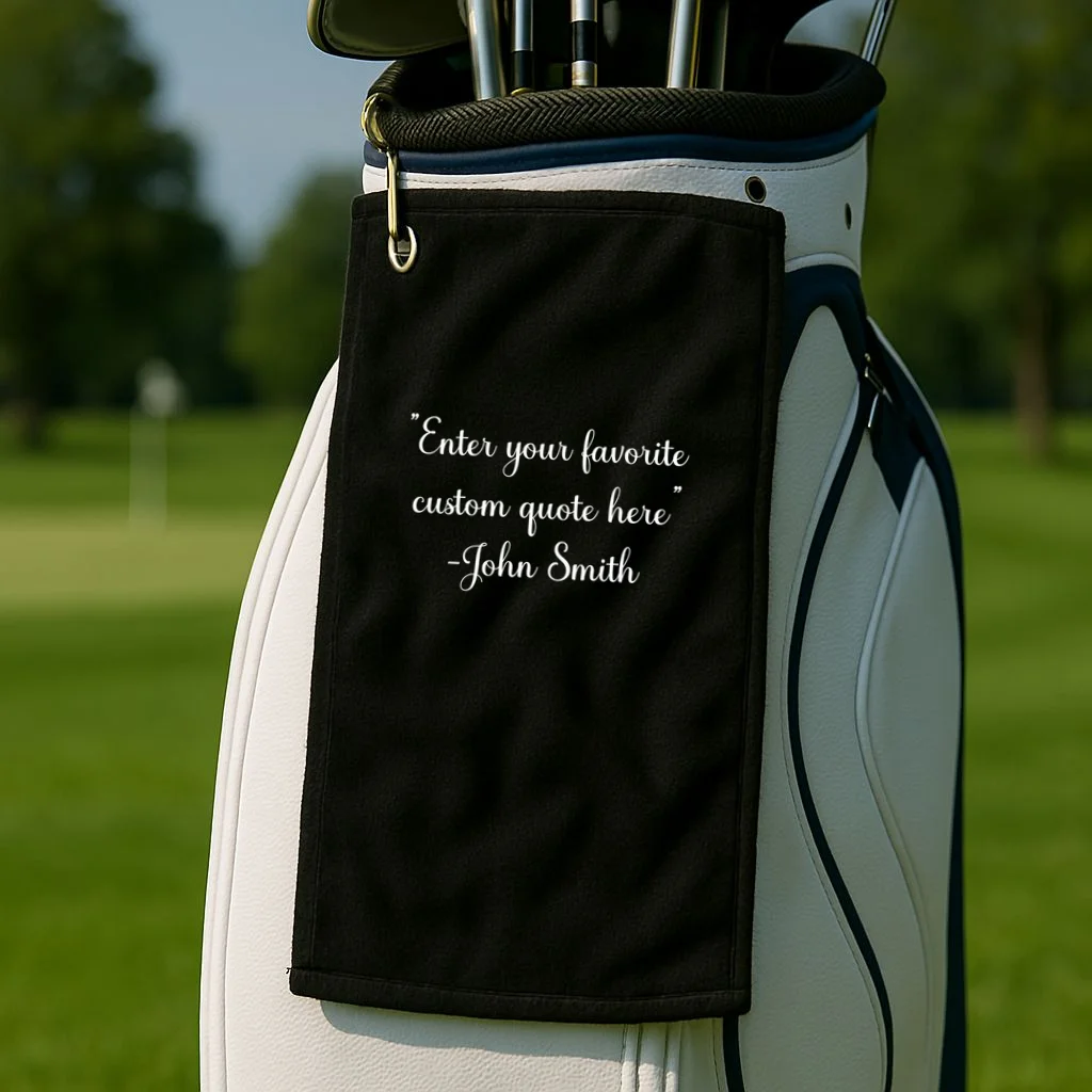 Custom Quote Golf Towel - Front 2