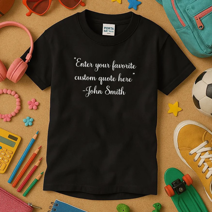 Custom Quote Kids T-Shirt - Front 2
