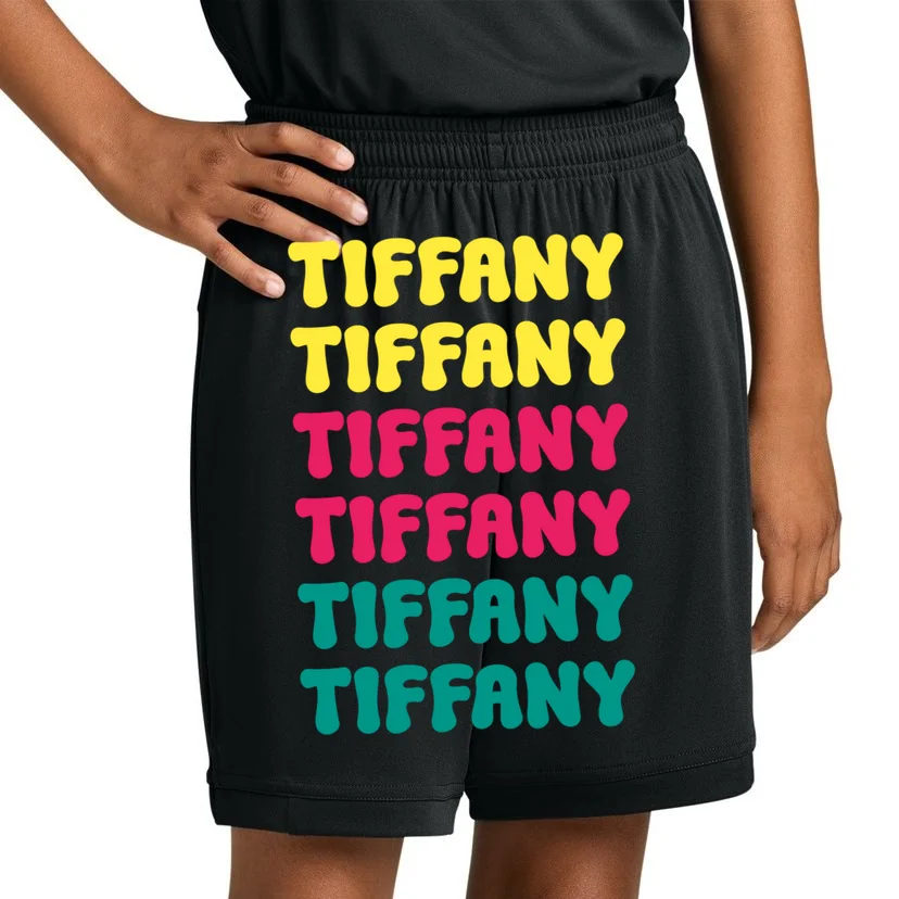 Custom Name Repeated Retro Personalized Kids Shorts - Front 1