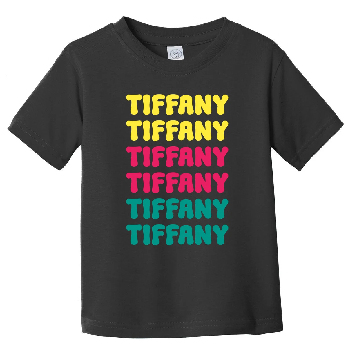 Custom Name Repeated Retro Personalized Toddler T-Shirt - Front