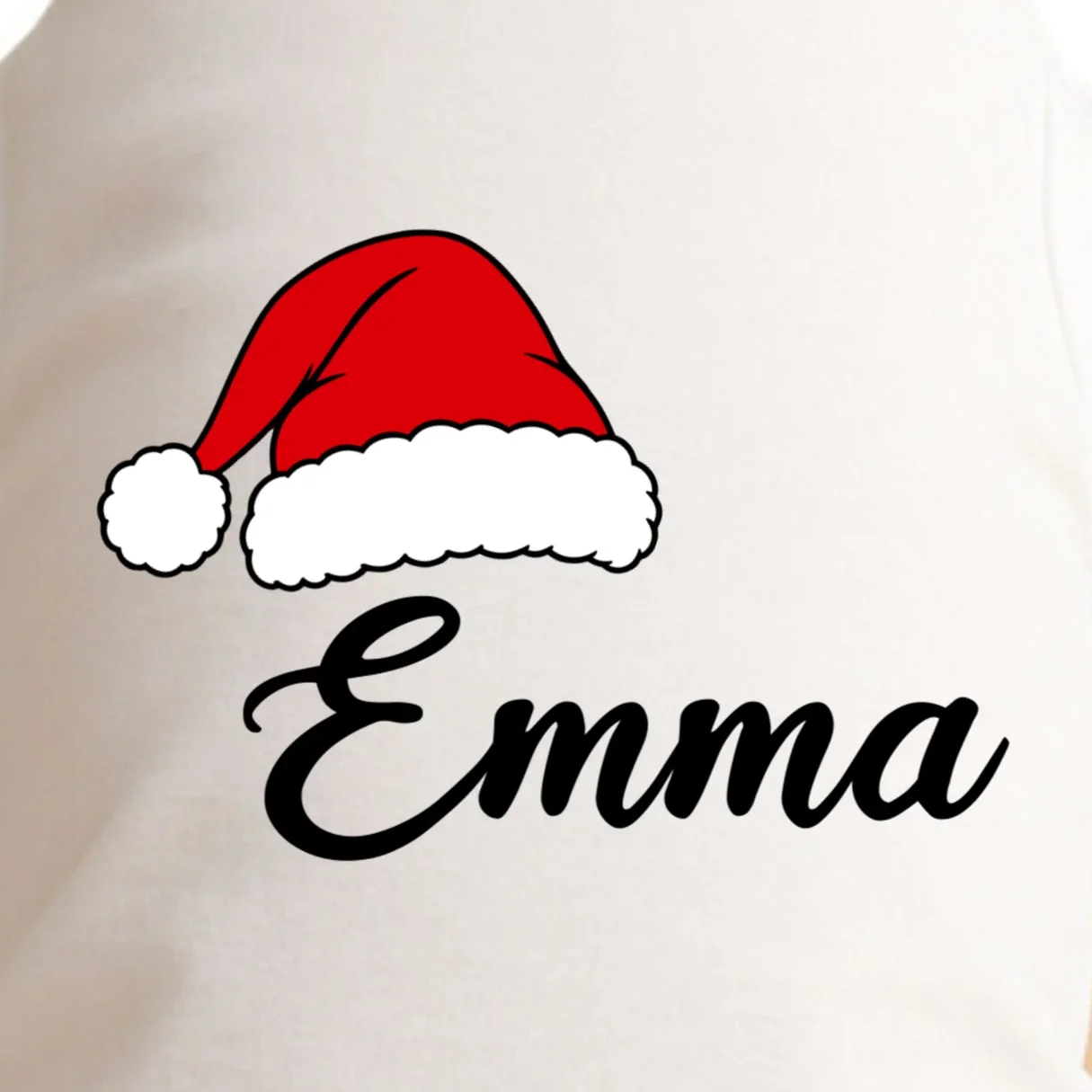 Custom Personalized Christmas Name Doggie Tank - Front - Close-up