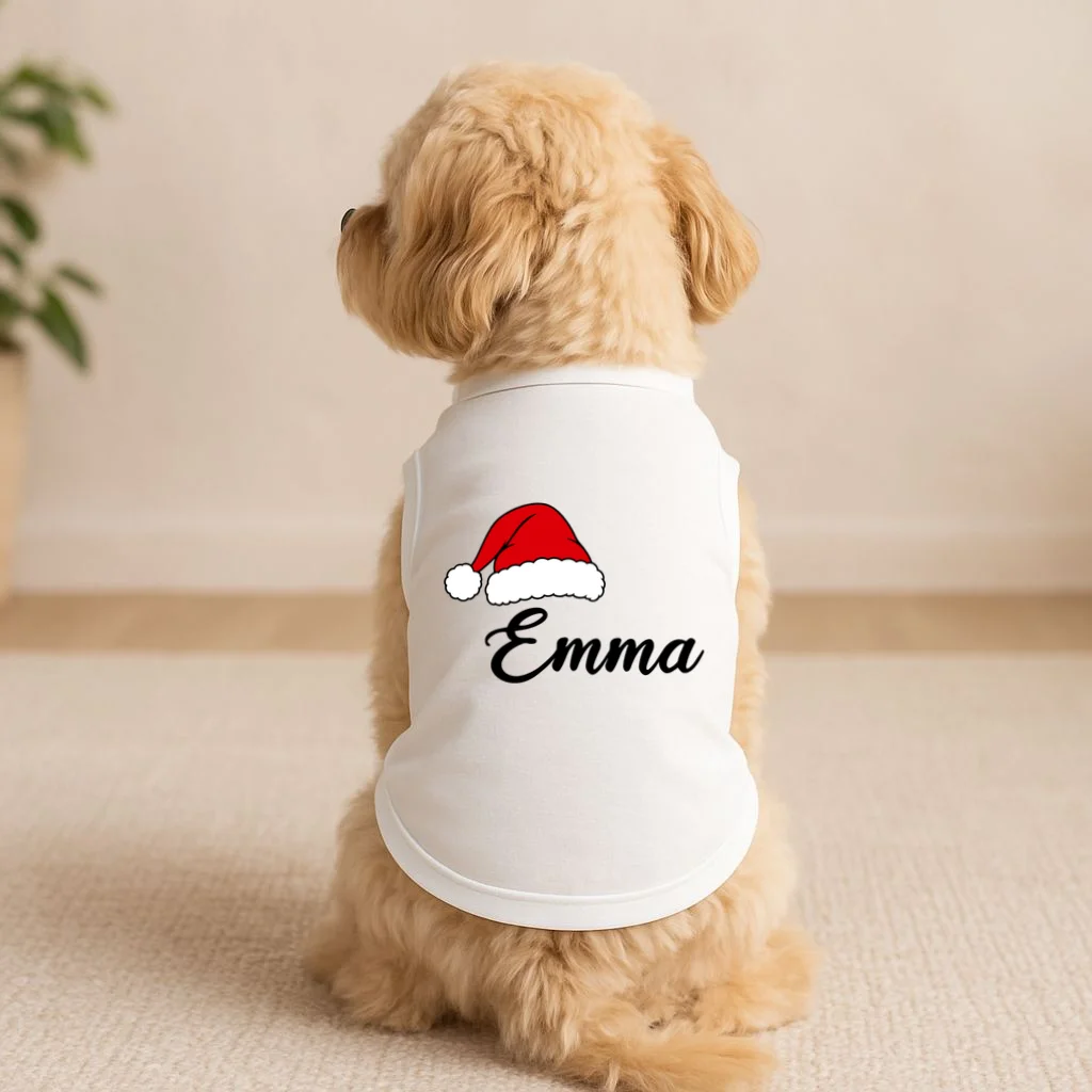 Custom Personalized Christmas Name Doggie Tank - Front 1