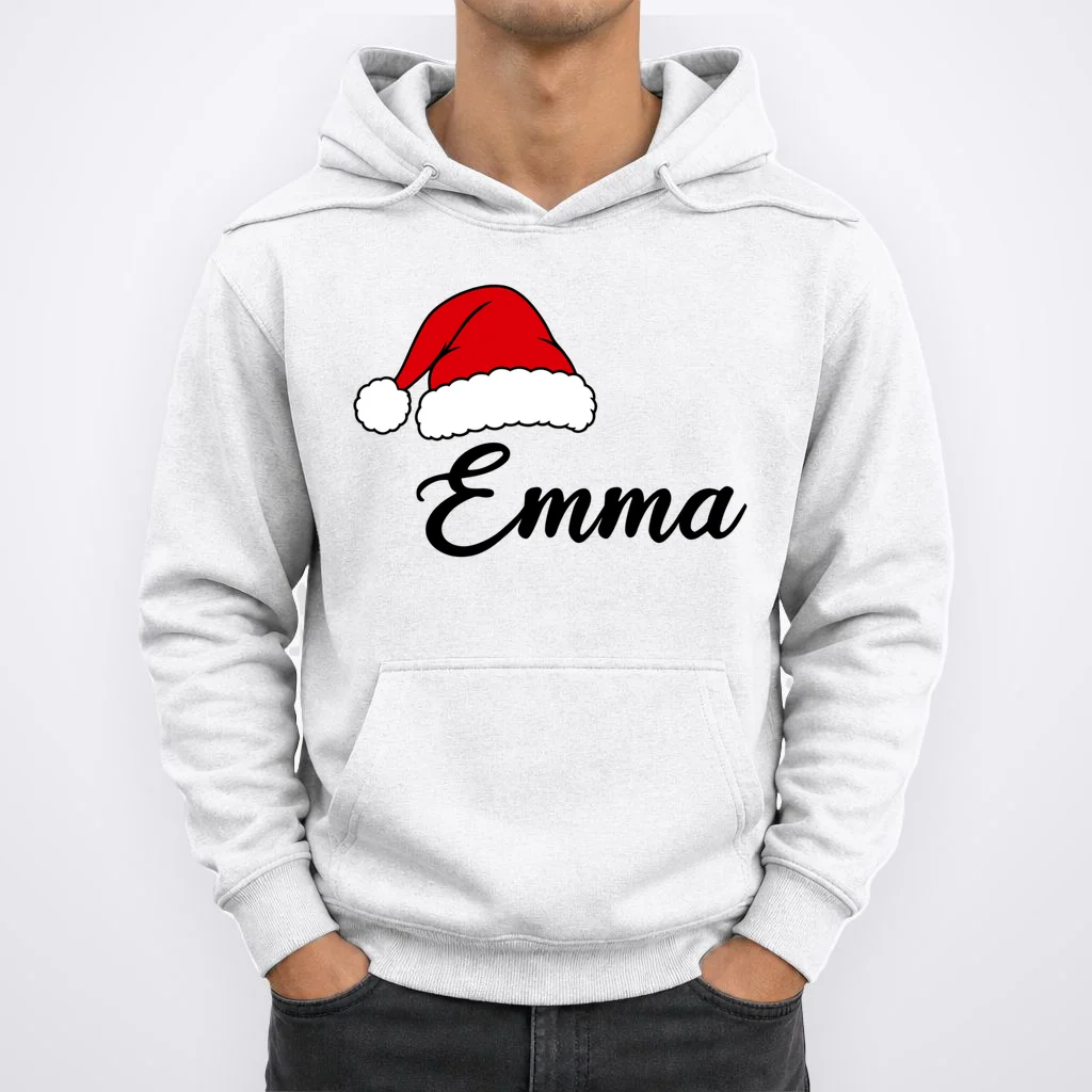 Custom Personalized Christmas Name Men's Hoodie - Front 1