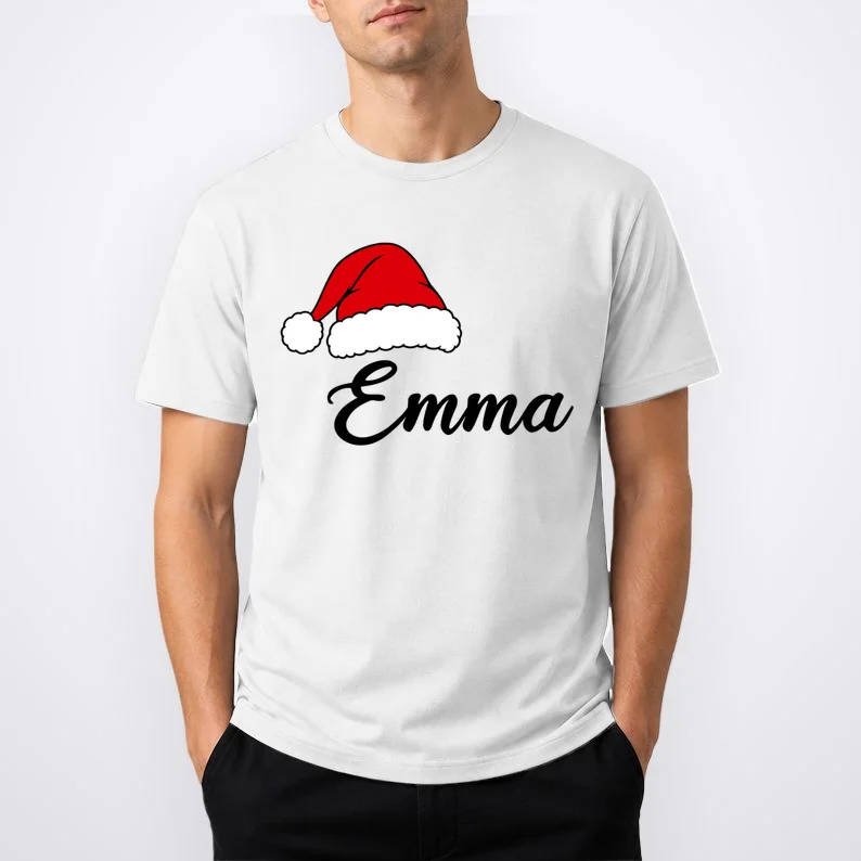 Custom Personalized Christmas Name Men's T-Shirt - Front 1