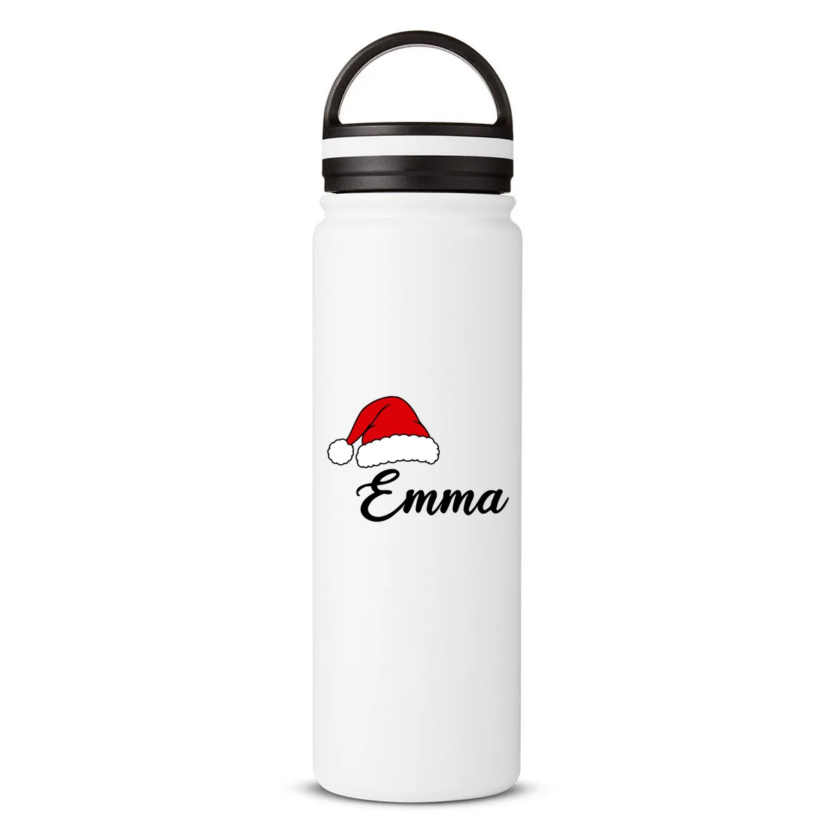Custom Personalized Christmas Name 24oz Water Bottle - Front