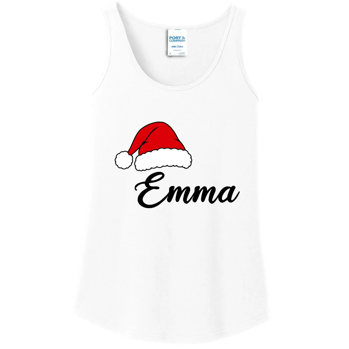 Custom Personalized Christmas Name Women's Tank Top - Front