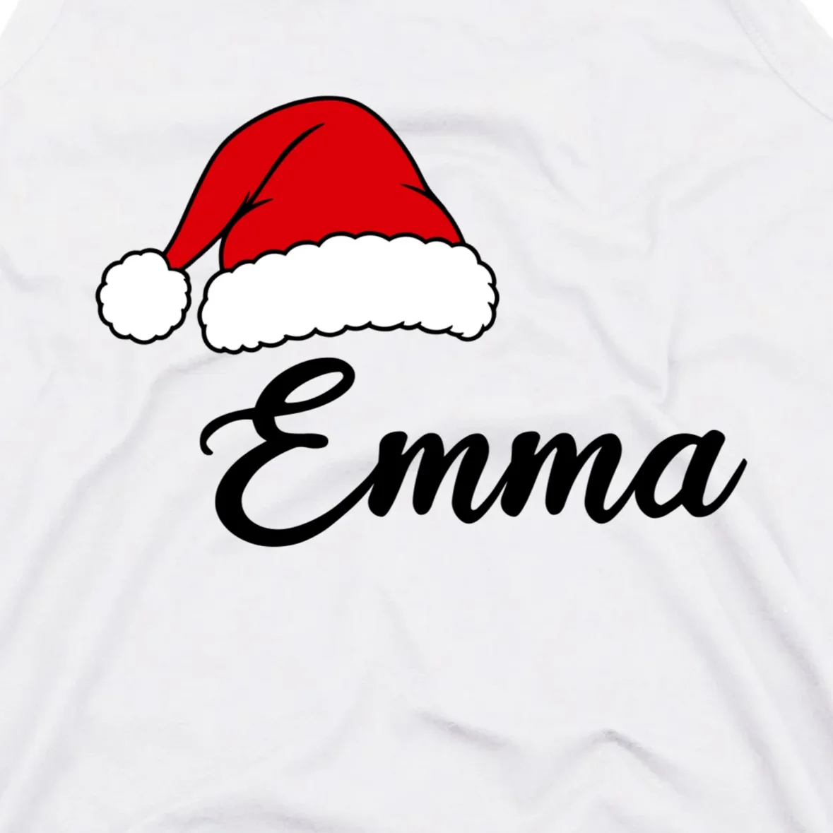 Custom Personalized Christmas Name Men's Tank Top - Front - Close-up