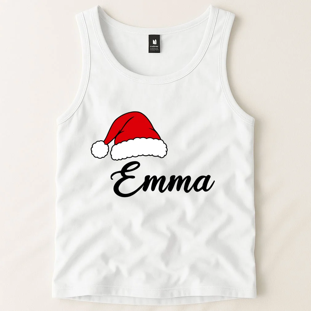 Custom Personalized Christmas Name Men's Tank Top - Front 1