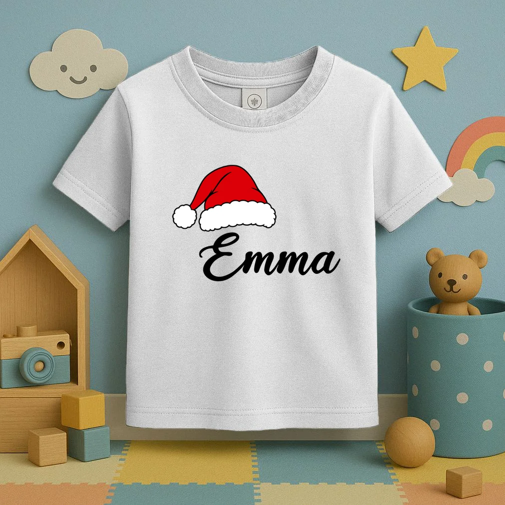 Custom Personalized Christmas Name Toddler T-Shirt - Front 2