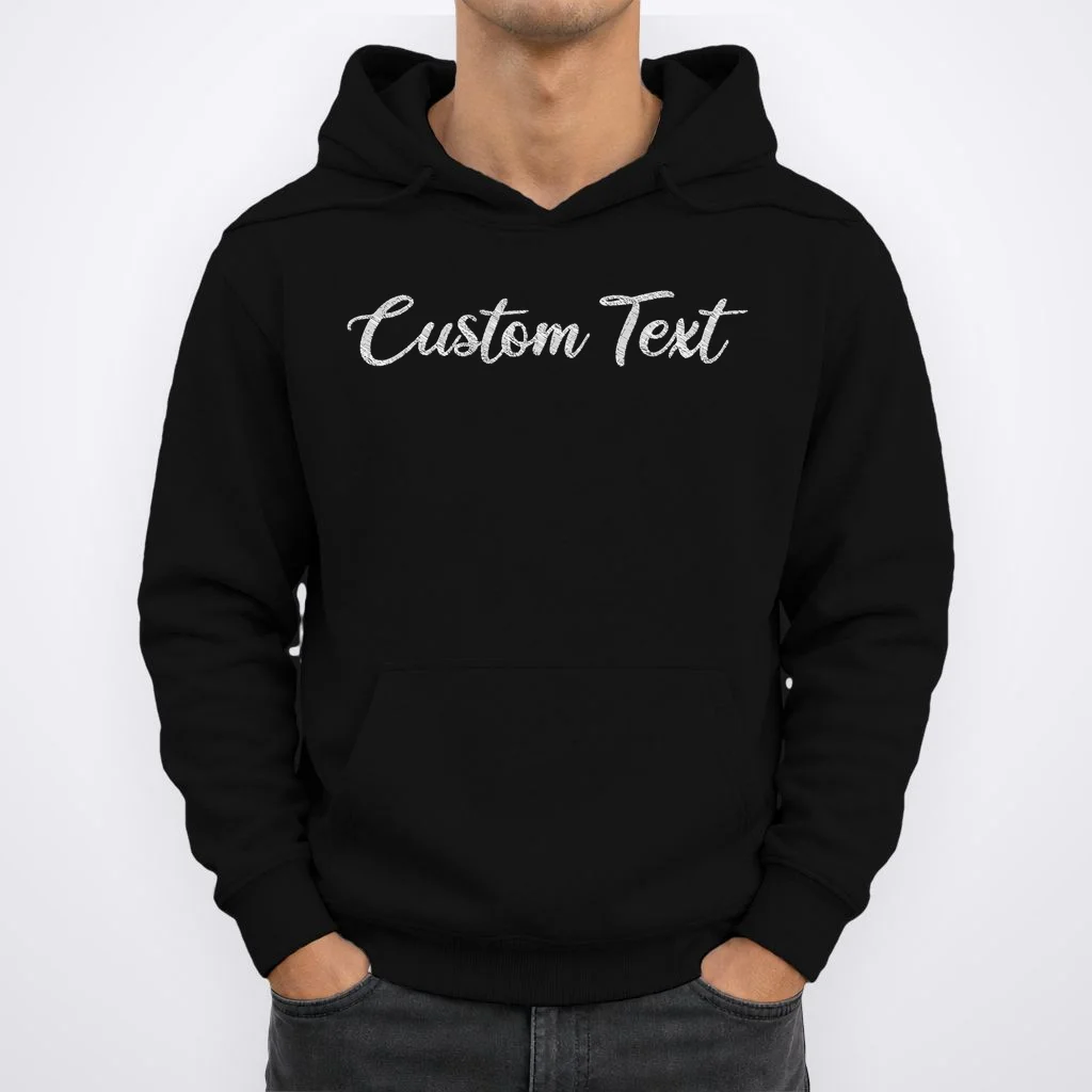 Custom Text Embroidery Hoodie - Front 1