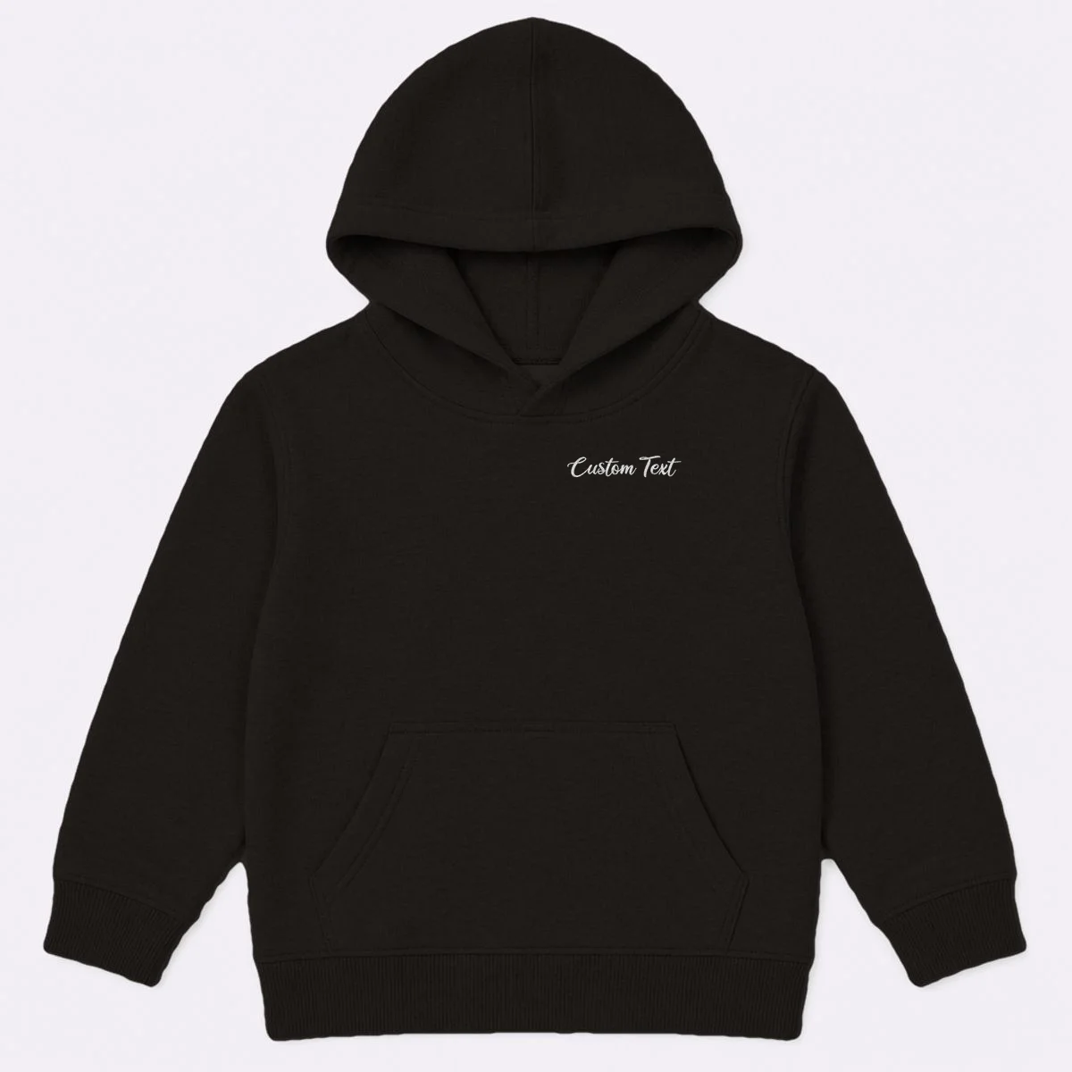 Custom Text Embroidery Kids Hoodie - Front