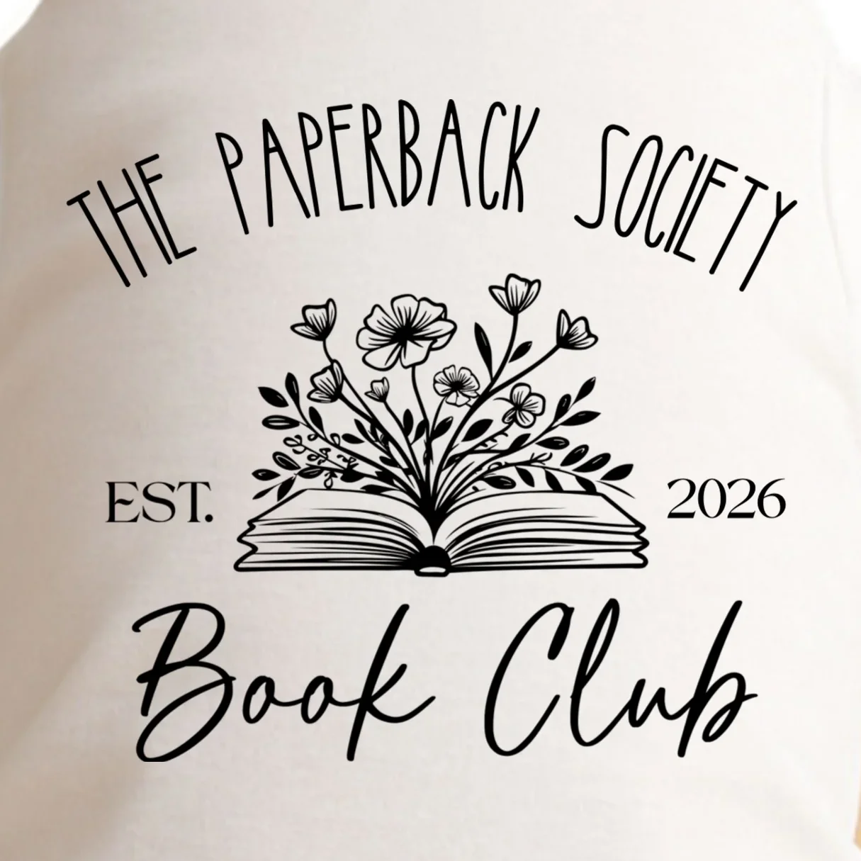Customizable Book Club Name and Year Doggie Tank - Front - Close-up