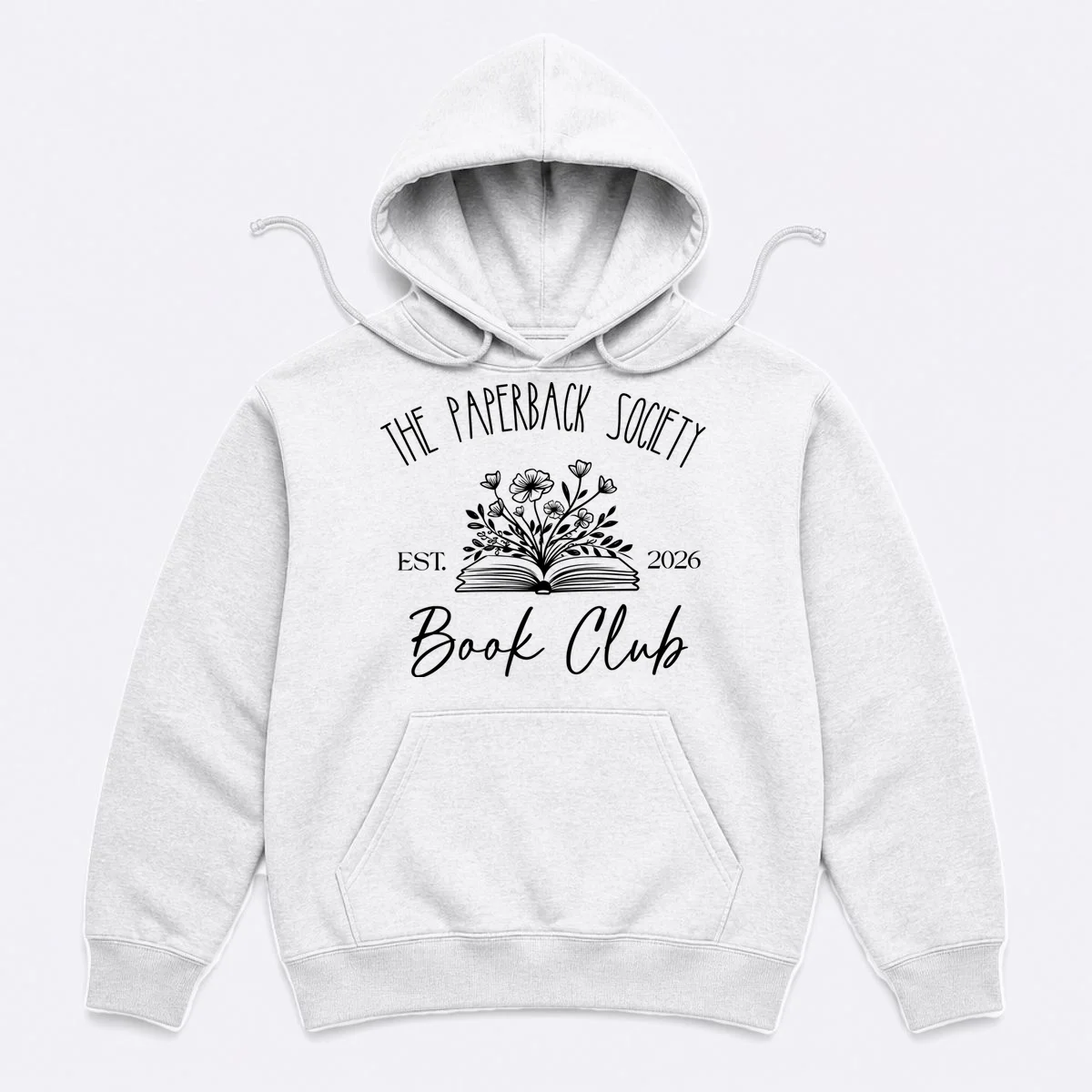 Customizable Book Club Name and Year Men's Hoodie - Front