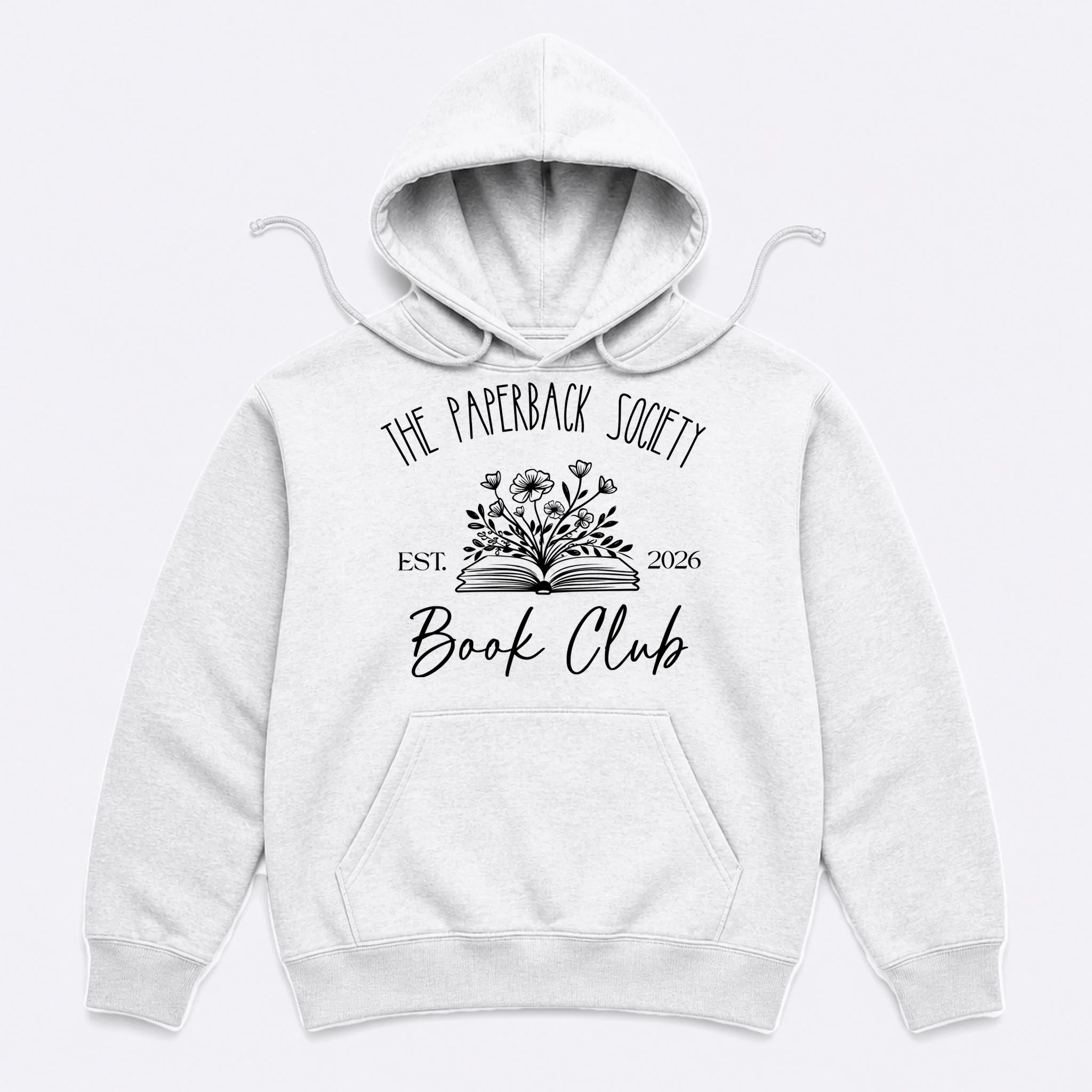Customizable Book Club Name and Year Men's Hoodie - Front