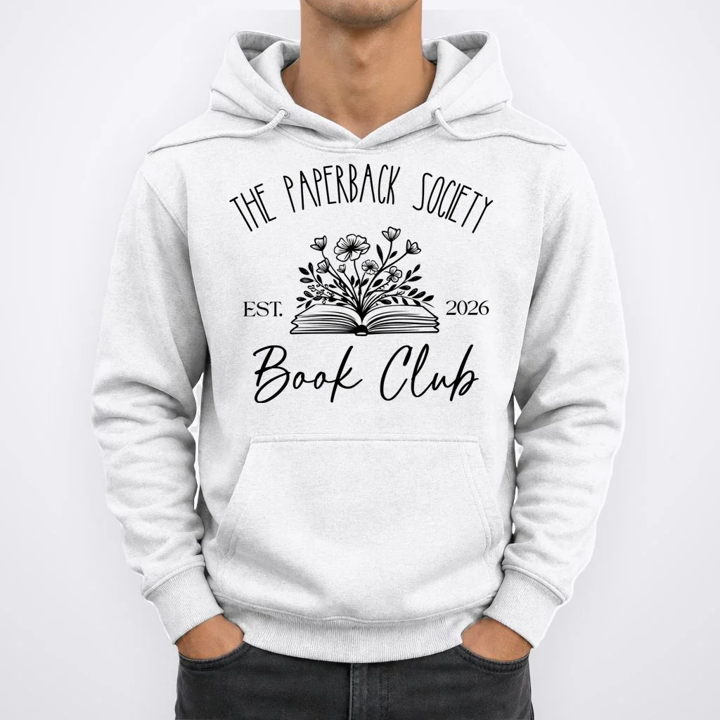 Customizable Book Club Name and Year Hoodie - Front 1