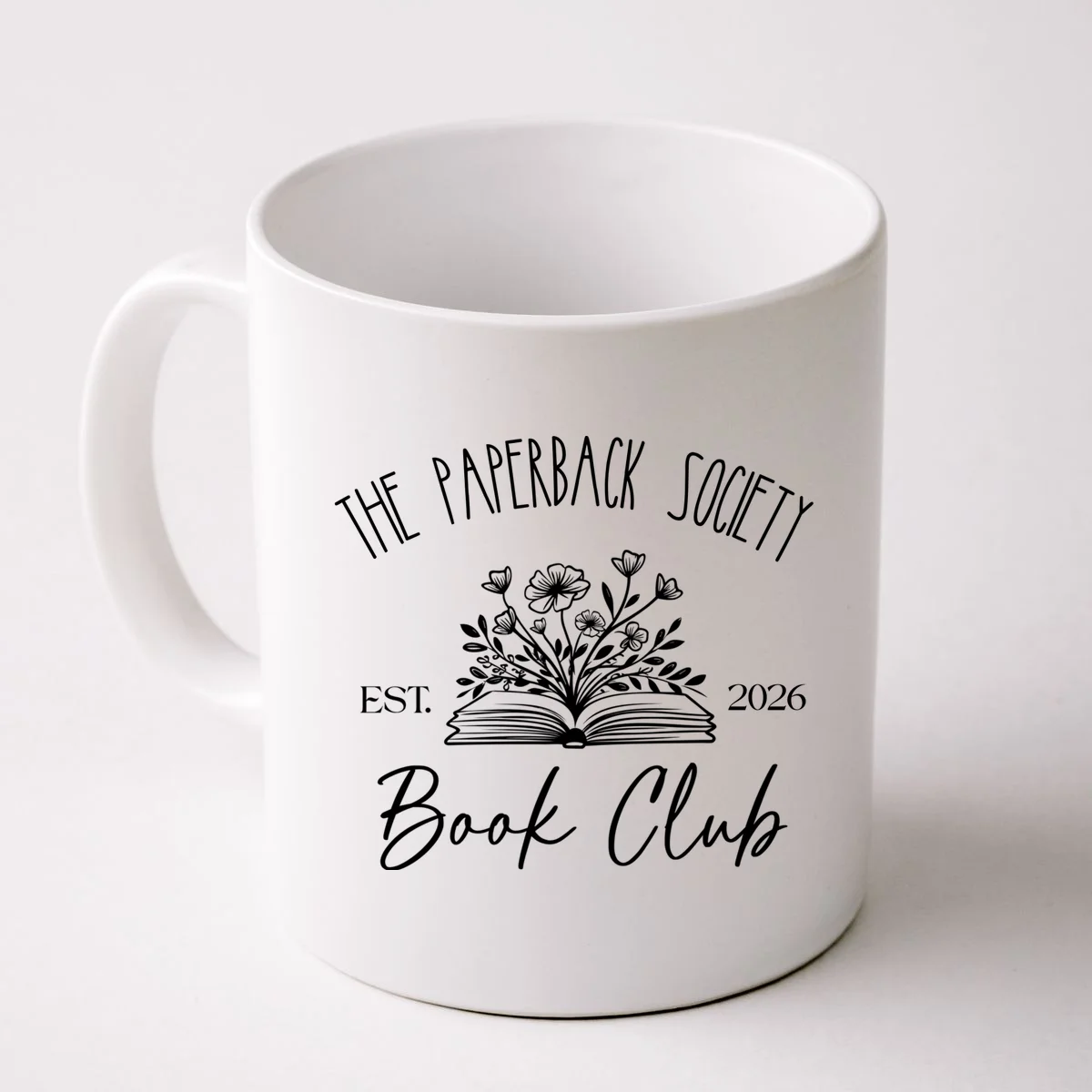 Customizable Book Club Name and Year Coffee Mug - Front
