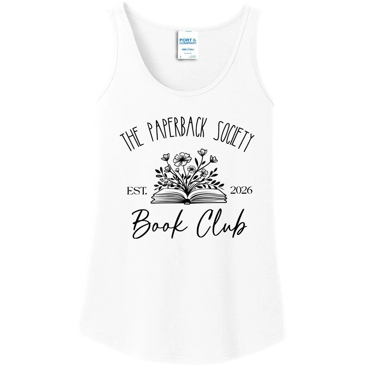 Customizable Book Club Name and Year Women's Tank Top - Front