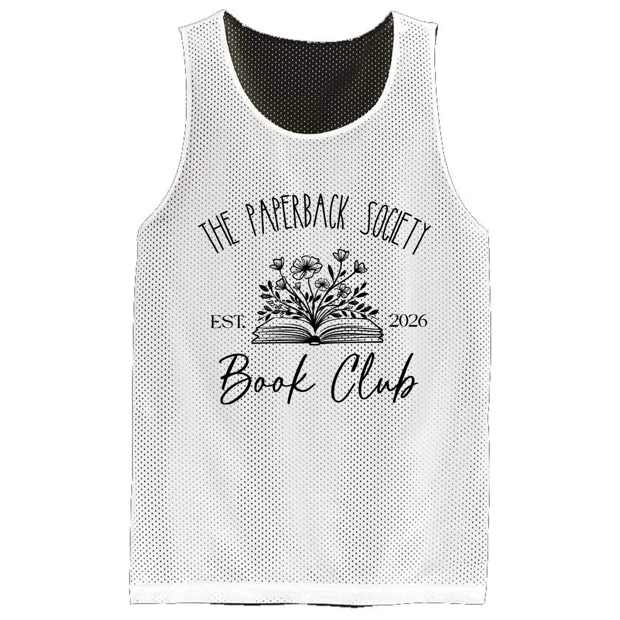 Customizable Book Club Name and Year Men's Basketball Jersey - Front