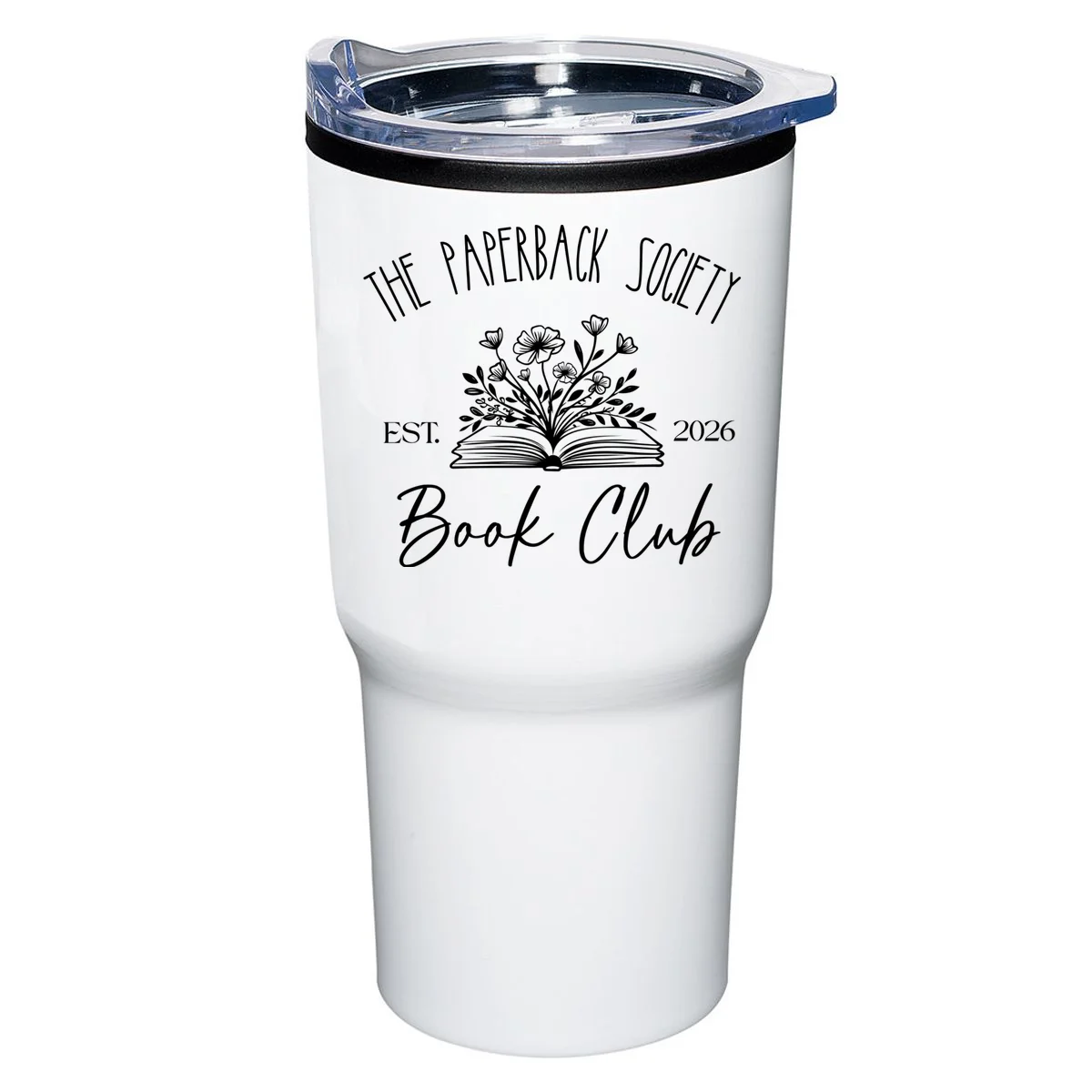 Customizable Book Club Name and Year 20oz Tumbler - Front