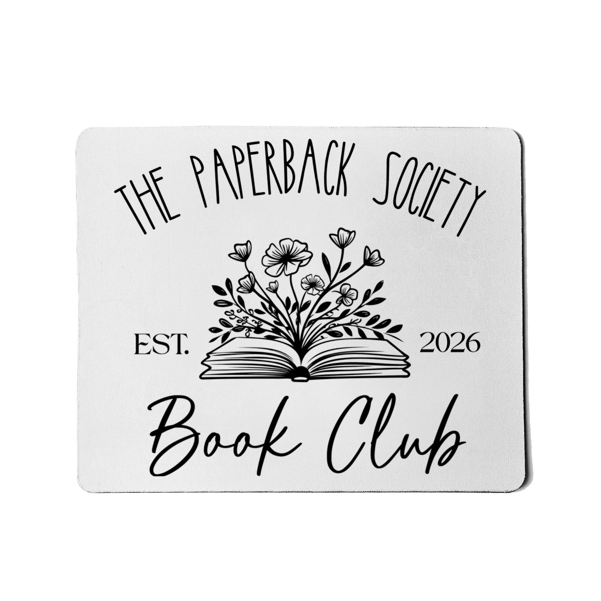 Customizable Book Club Name and Year Mouse Pad - Front
