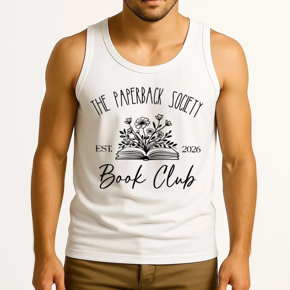 Customizable Book Club Name and Year Tank Top - Front 2