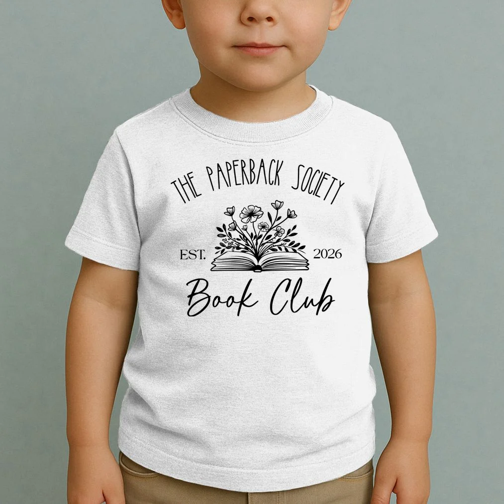 Customizable Book Club Name and Year Toddler T-Shirt - Front 1