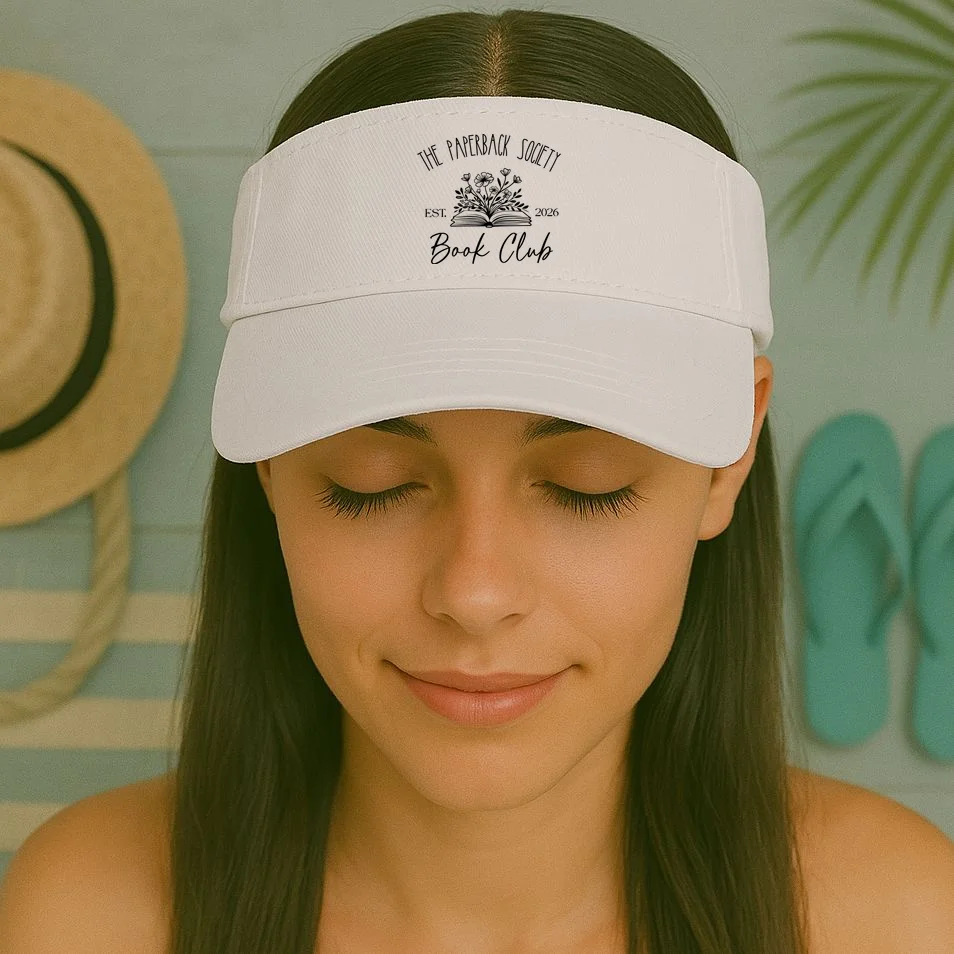 Customizable Book Club Name and Year Visor - Front 1