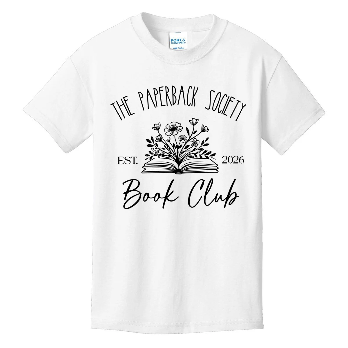 Customizable Book Club Name and Year Kids T-Shirt - Front