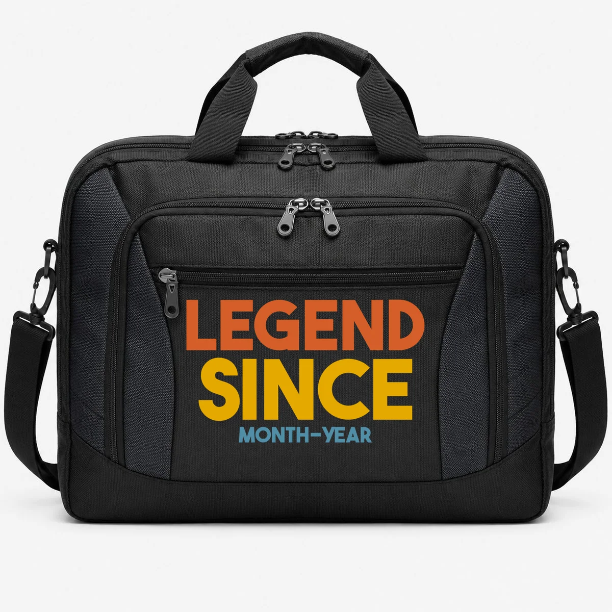 Legendary Since Custom Birthday Date Text Briefcase - Front