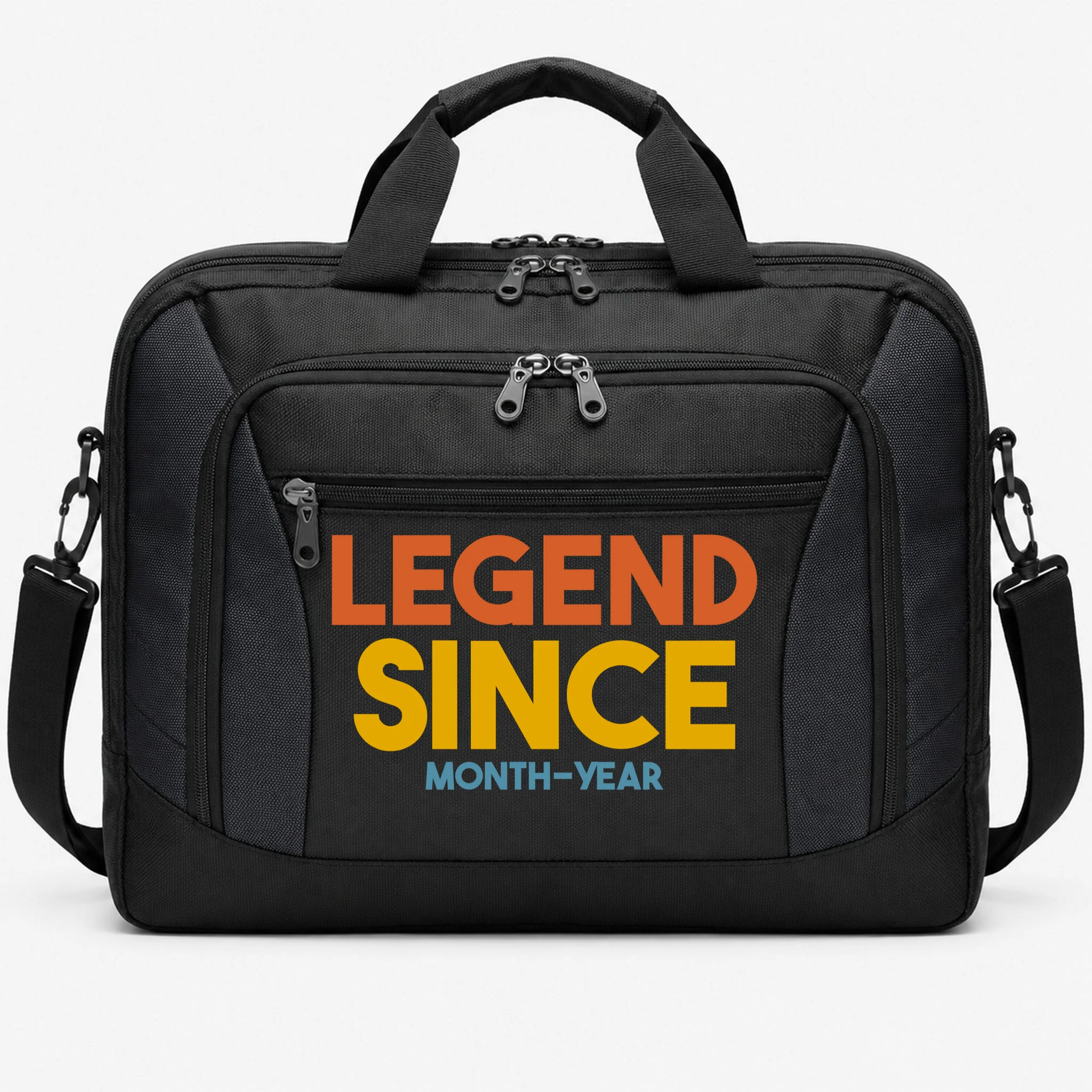 Legendary Since Custom Birthday Date Text Briefcase - Front